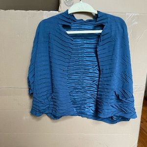 Sapphire blue, size small, Babette single-snap light jacket/shirt jacket